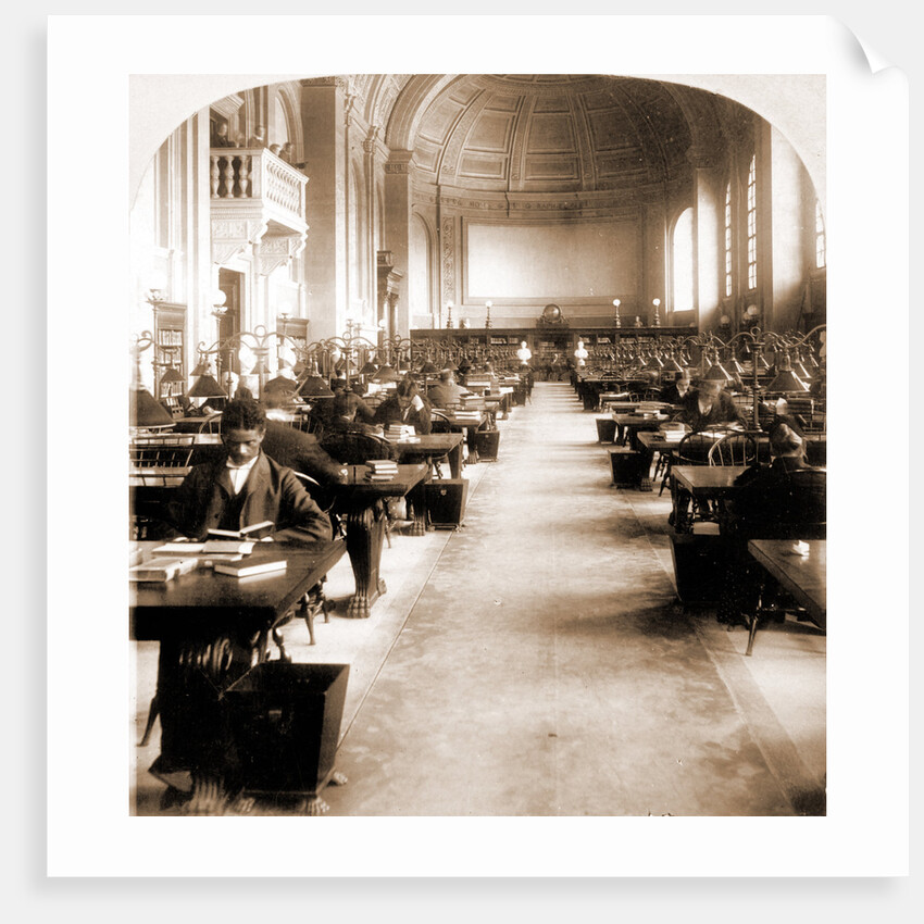 Interior of Bates Hall, Boston Free Library, USA by Anonymous