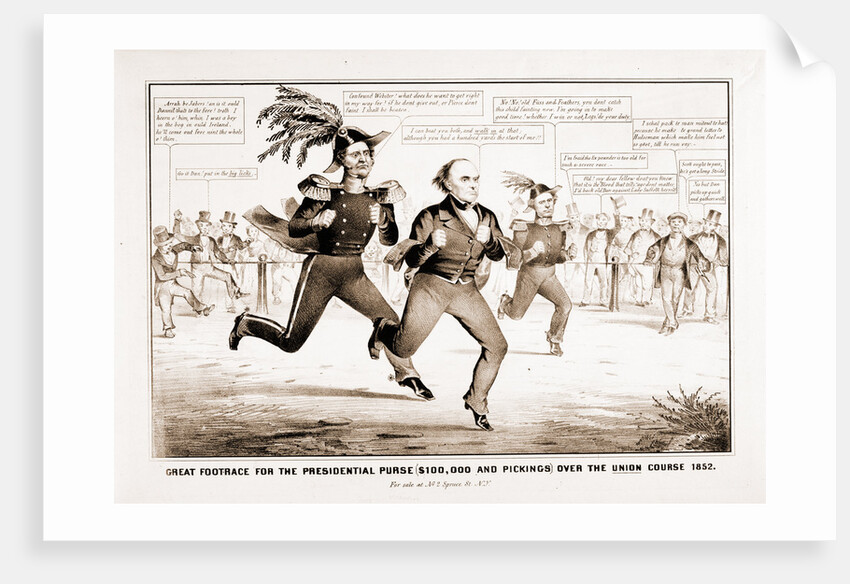 The great footrace for the presidential purse (100,000 and picking) over the Union Course 1852 by Anonymous