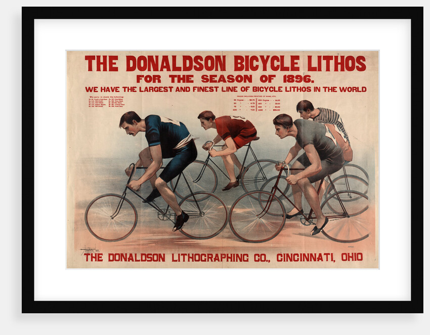 The Donaldson bicycle lithos for the season of 1896 by Anonymous