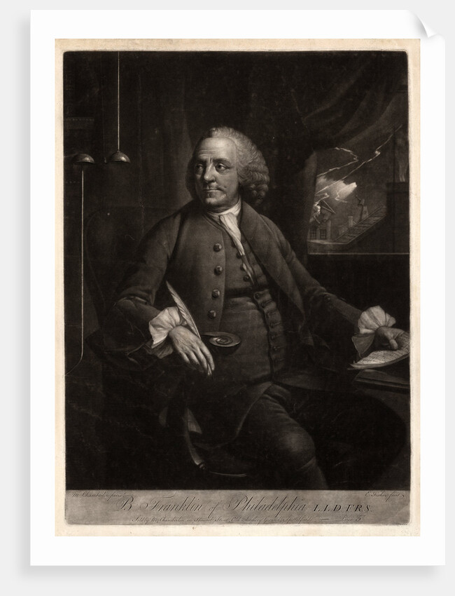 B. Franklin of Philadelphia L.L.D. F.R.S. by Edward Fisher