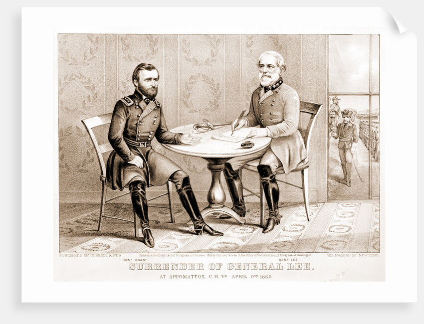 Surrender of General Lee - at Appomattox, C.H. Va. April 9th 1865 by Anonymous