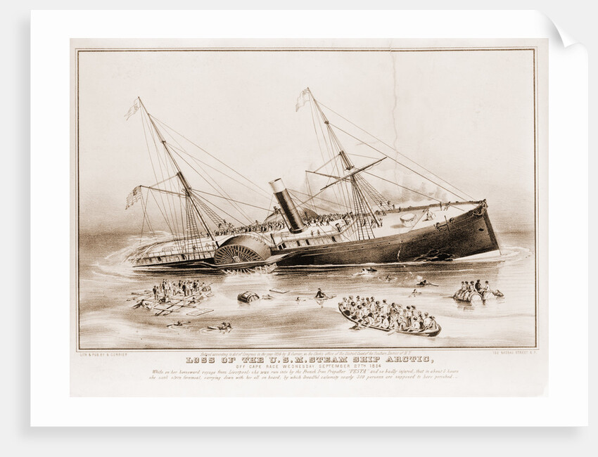 Loss of the U.S.M. steam ship Arctic: off Cape Race Wednesday September 27th 1854 by Anonymous