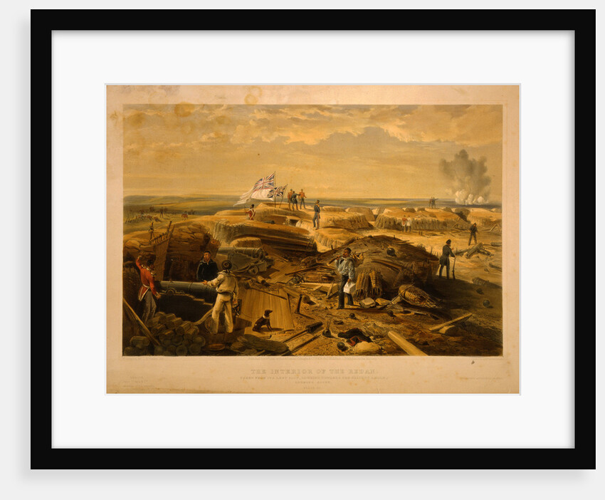 The interior of the Redan taken from its left face, looking towards the salient angle, looking south by William Simpson