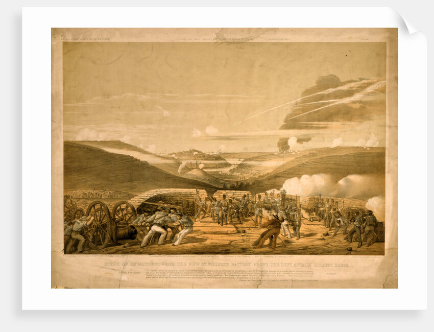 Siege of Sevastopol from the New 32 pounder battery above the left attack Picquet House by Anonymous