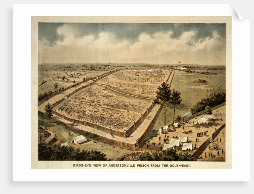 Bird's-eye view of Andersonville Prison from the south-east by Anonymous