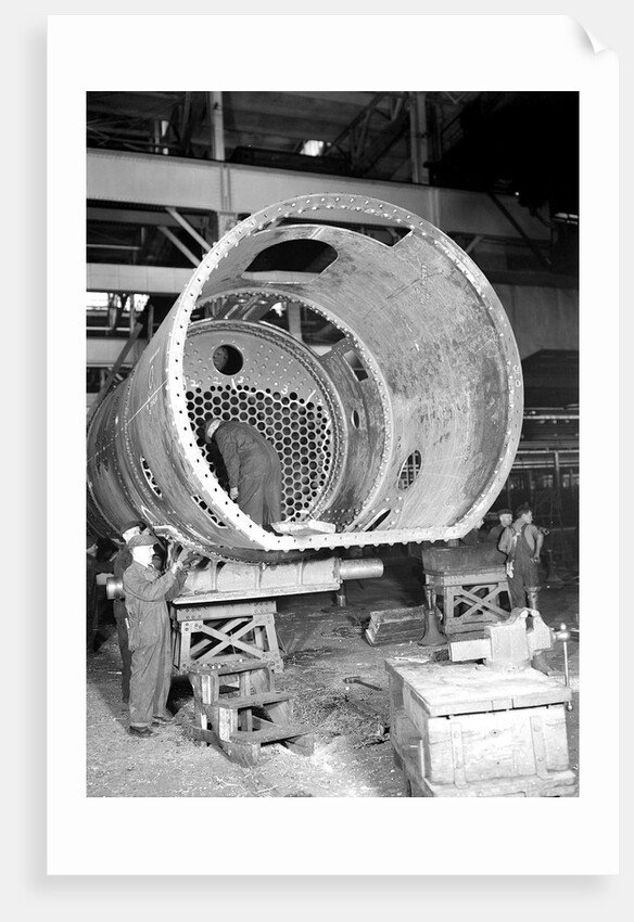 Eddystone, Pennsylvania - Railroad parts. Man at work, 1936 by Lewis Hine