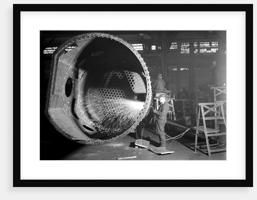 Eddystone, Pennsylvania - Railroad parts. Man at work, 1936 by Lewis Hine