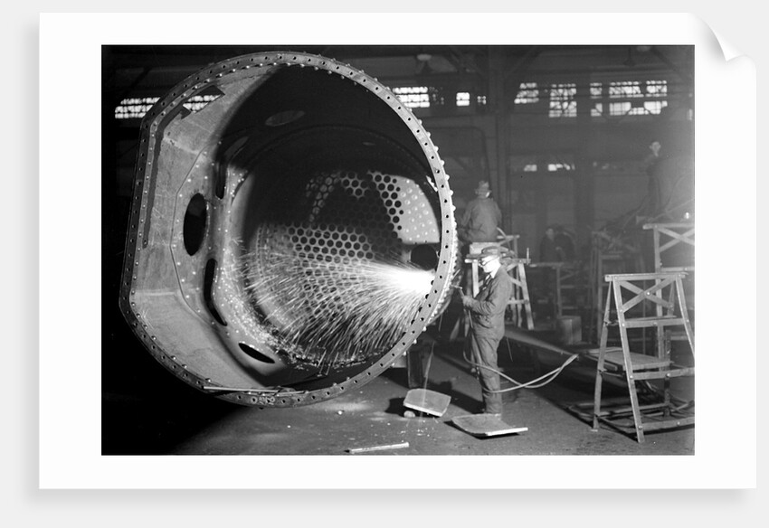 Eddystone, Pennsylvania - Railroad parts. Man at work, 1936 by Lewis Hine