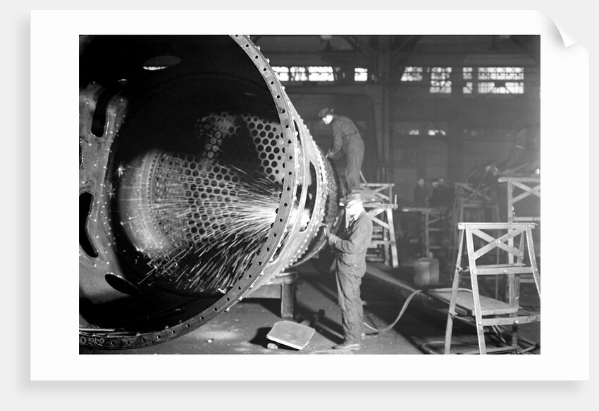 Eddystone, Pennsylvania - Railroad parts. Man at work, 1936 by Lewis Hine