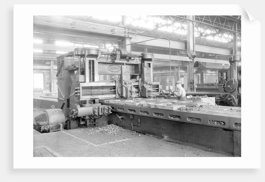 Eddystone, Pennsylvania - Railroad parts. Man working at machinery., May 1937 by Lewis Hine