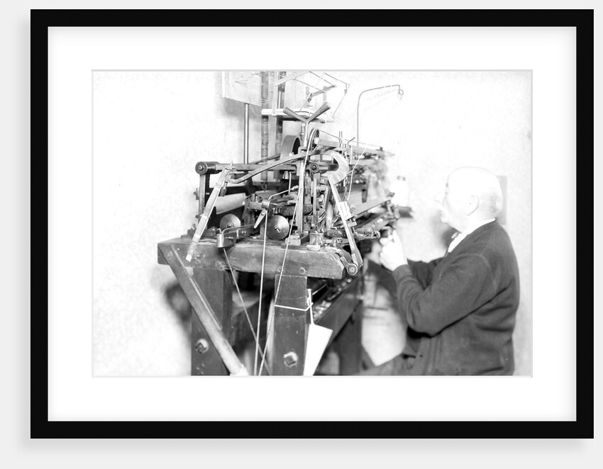 Philadelphia, Pennsylvania - Hosiery. Minnesac Mills. Man working at machine., May 1937 by Lewis Hine