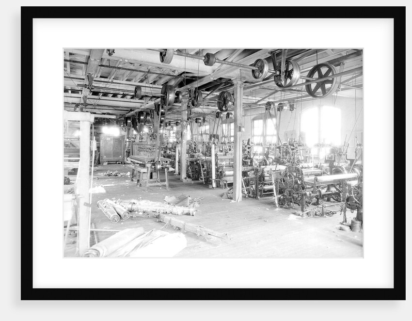 Paterson, New Jersey - Textiles. Two views of an idle petty shop. Taken in the Barnet Mills, June 1937 by Lewis Hine