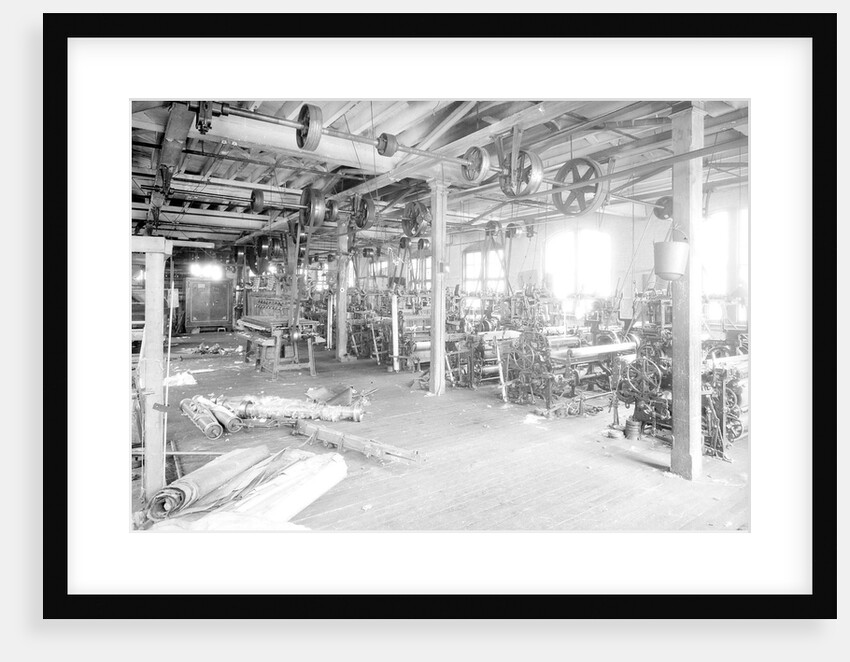 Paterson, New Jersey - Textiles. Two views of an idle petty shop. Taken in the Barnet Mills, June 1937 by Lewis Hine