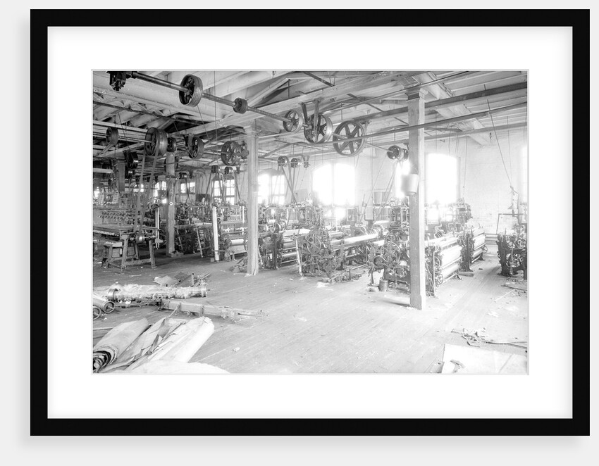 Paterson, New Jersey - Textiles. Two views of an idle petty shop. Taken in the Barnet Mills, June 1937 by Lewis Hine