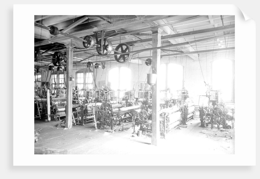 Paterson, New Jersey - Textiles. Two views of an idle petty shop. Taken in the Barnet Mills, June 1937 by Lewis Hine