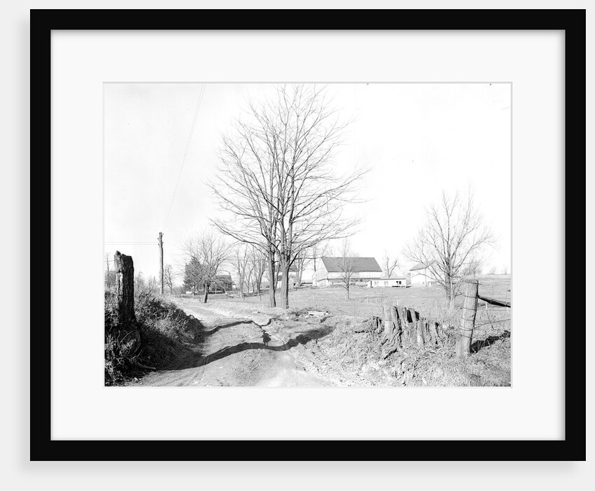 Lancaster, Pennsylvania - Housing. Entrance to moderate sized farm near Rocky Springs, Lampeter Road, 1936 by Lewis Hine