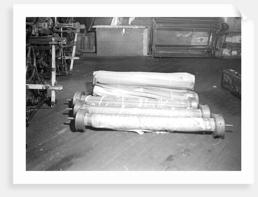 Paterson, New Jersey - Textiles. Beams and beam paper, March 1937 by Lewis Hine