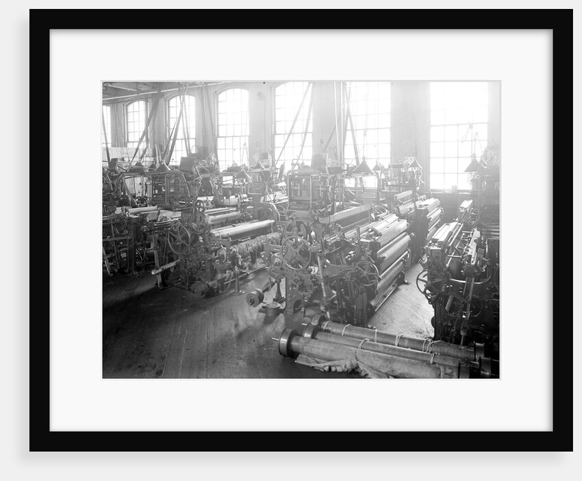 Paterson, New Jersey - Textiles. Idle looms in a cockroach shop. Note the empty beams in the foreground, March 1937 by Lewis Hine