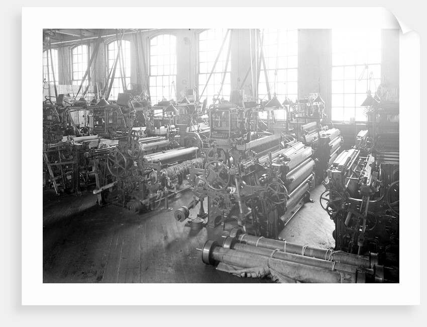 Paterson, New Jersey - Textiles. Idle looms in a cockroach shop. Note the empty beams in the foreground, March 1937 by Lewis Hine