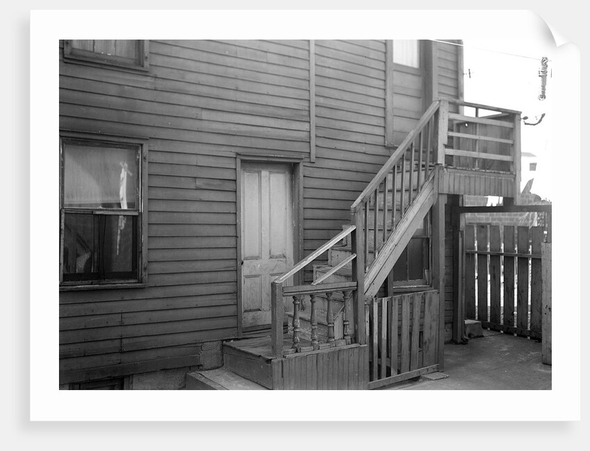 Paterson, New Jersey - Textiles. Former silk workers. Rear Tenement off Summer St, March 1937 by Lewis Hine
