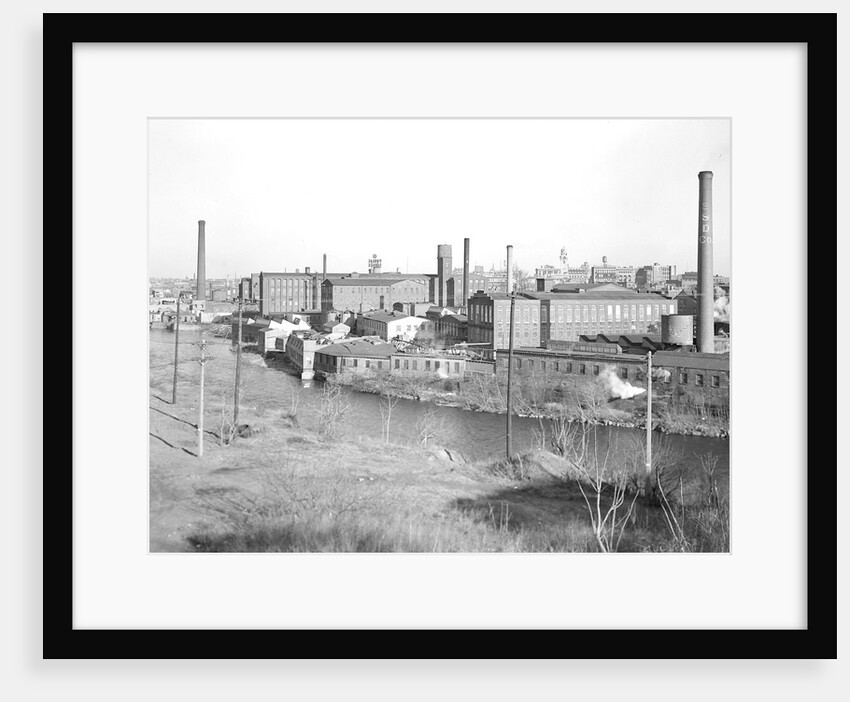 Paterson, New Jersey - Textiles. Madison Silk Co. Passaic River and old silk mill section, March 1937 by Lewis Hine