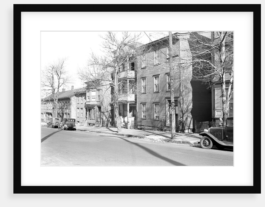 Paterson, New Jersey - Textiles. Homes of owners of two Family Shops, Mill St, March 1937 by Lewis Hine