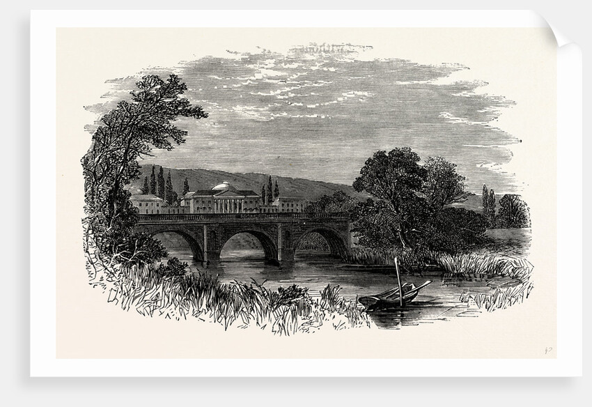 The Hall and Bridge from the Park, Kedleston Hall by Anonymous