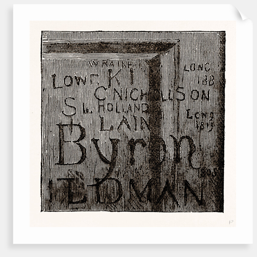 Byron's Name, from the Fourth Form Room by Anonymous