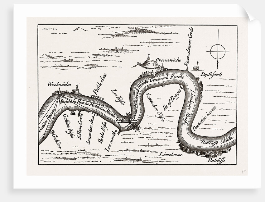 The Thames, From Ratcliffe To Woolwich In 1588 by Anonymous