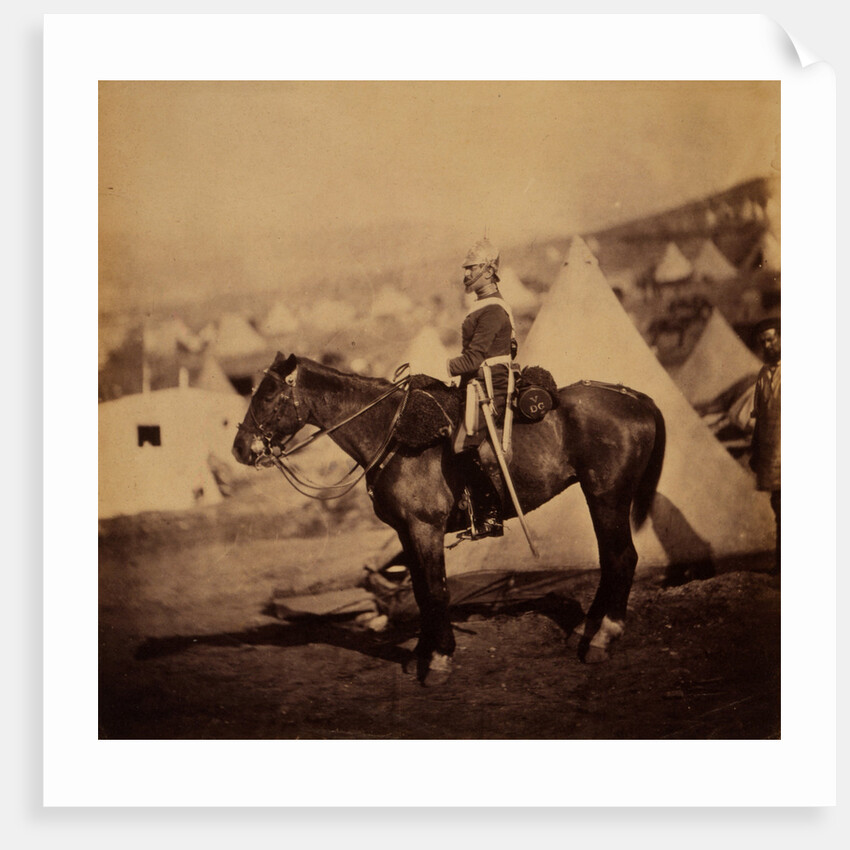 Major Burton, 5th Dragoon Guards, Crimean War by Roger Fenton
