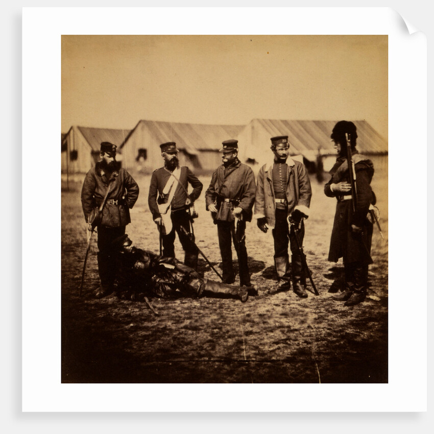 Lieutenant Colonel Munro & officers of the 39th Regiment, Crimean War by Roger Fenton