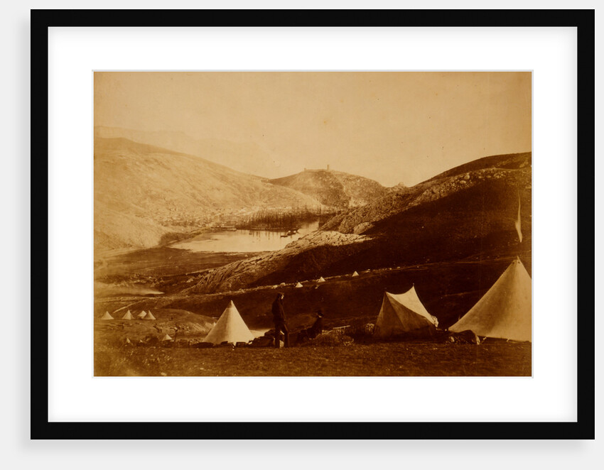 View of Balaklava, from camp of Fusilier Guards, Crimean War by Roger Fenton