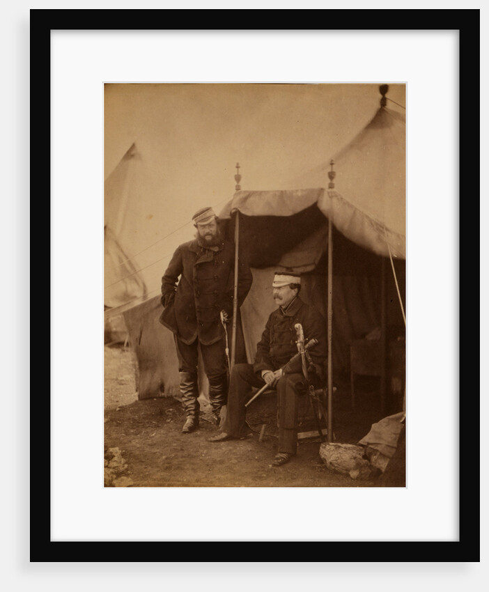 Lieutenant General Sir John Campbell & Captain Hume, his aide-de-camp, the general sitting, Crimean War by Roger Fenton