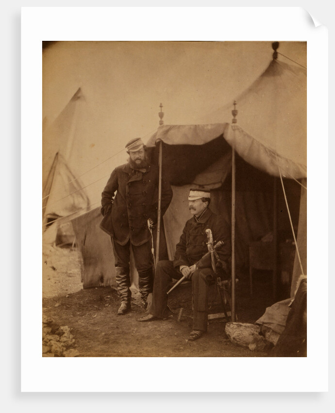 Lieutenant General Sir John Campbell & Captain Hume, his aide-de-camp, the general sitting, Crimean War by Roger Fenton