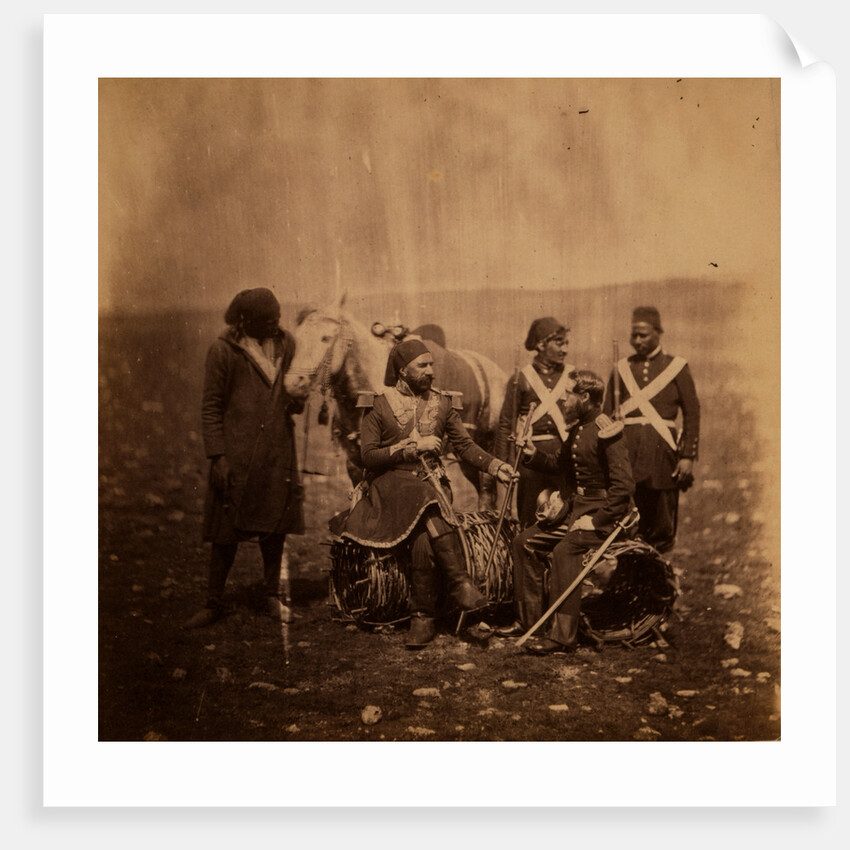 Ismail Pacha & Mr. Thompson of the Commissariat, Crimean War by Roger Fenton