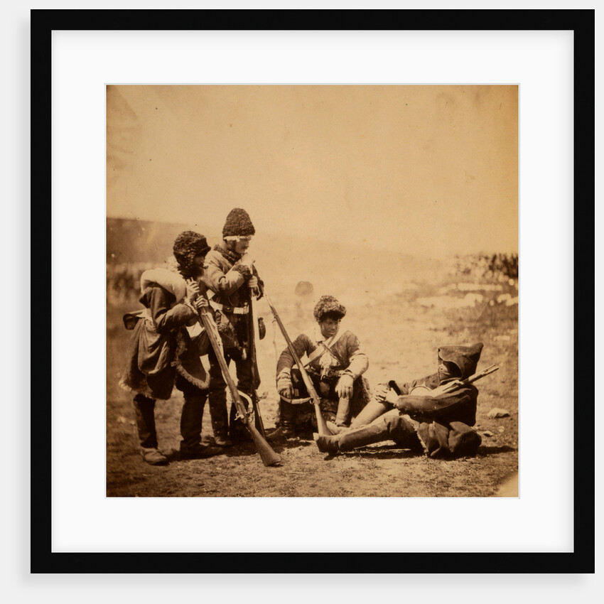 Men of the 77th Regiment in winter costume, Crimean War by Roger Fenton