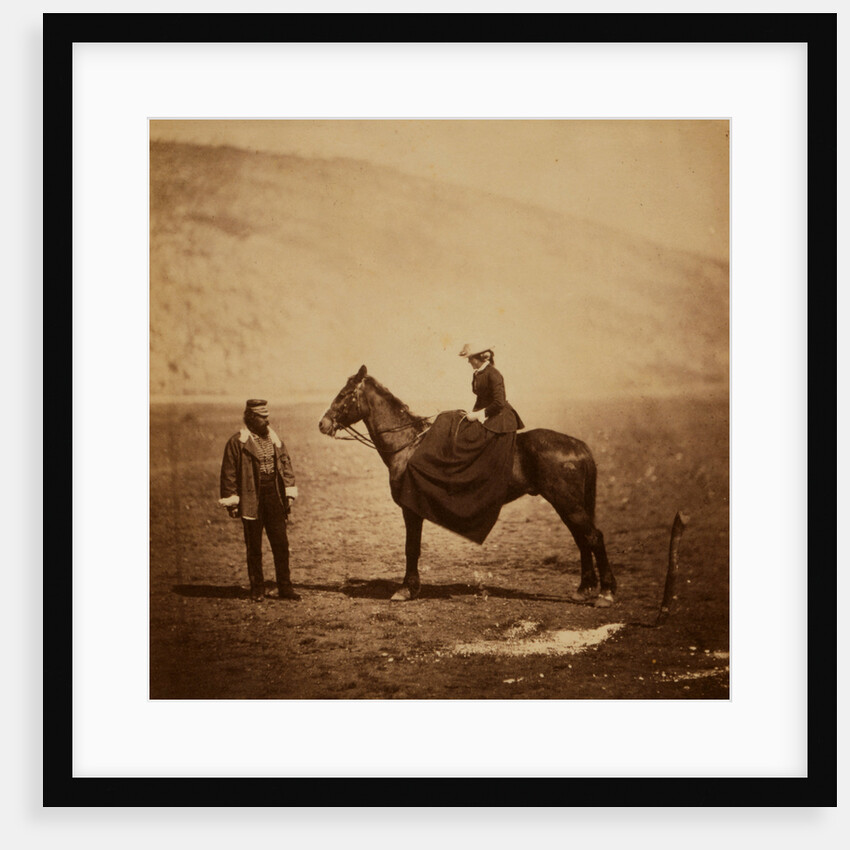 Henry Duberly Esqr., paymaster, 8th Hussars, & Mrs. Duberly, Crimean War by Roger Fenton