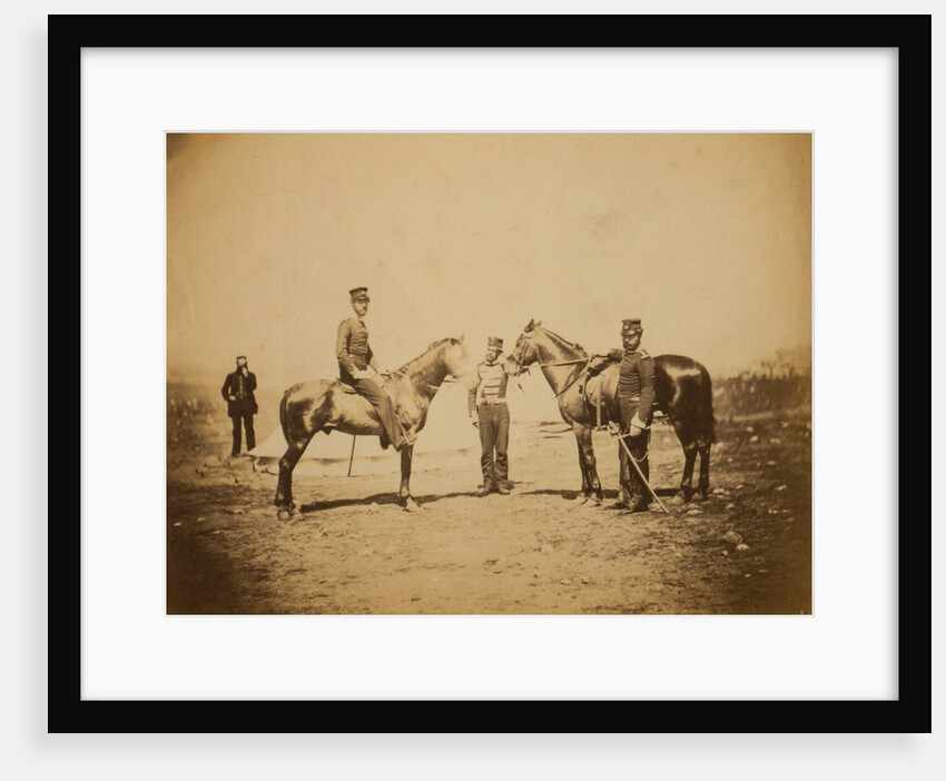 Two officers of the 47th Regiment, Crimean War by Roger Fenton