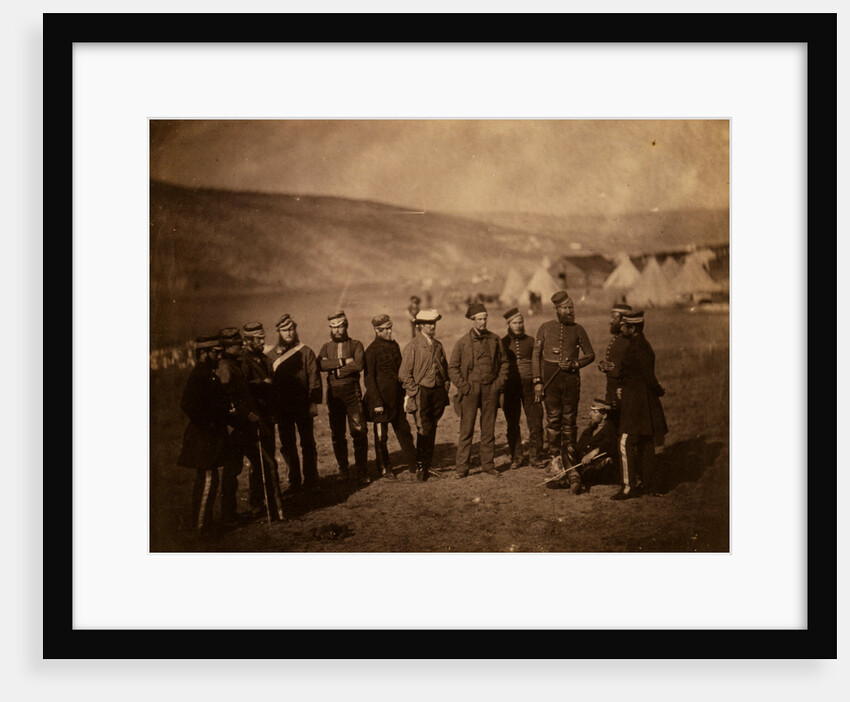 Major Burton & officers of the 5th Dragoon Guards, Crimean War by Roger Fenton