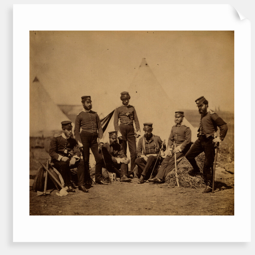 Officers of the 90th Regiment, Crimean War by Roger Fenton