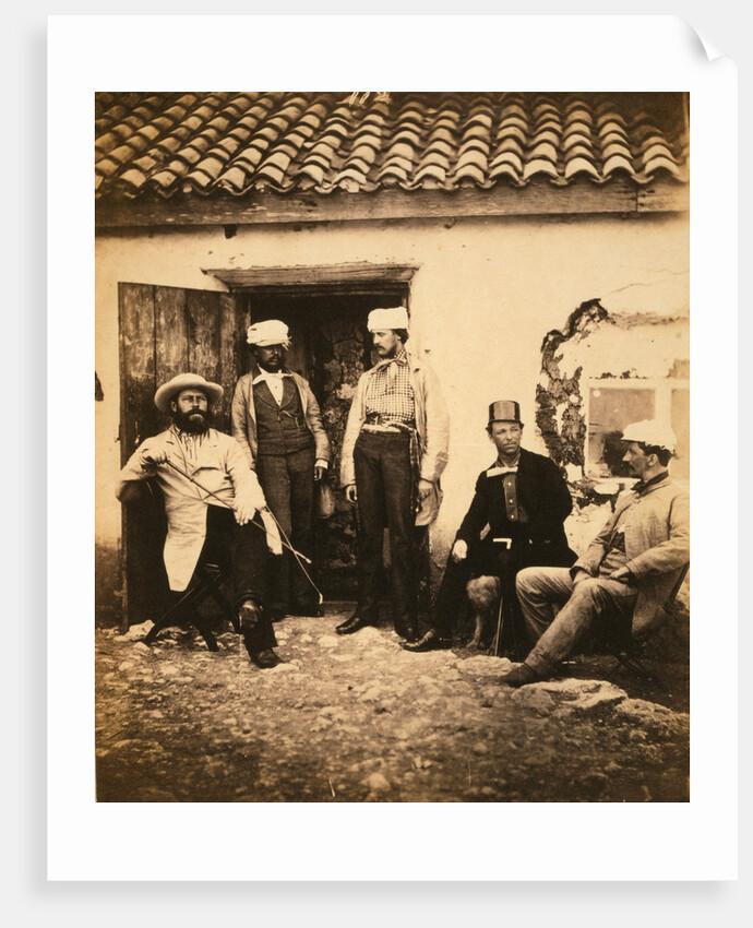 Railway officials, messrs. Swan, Cadell, Middleton, Howse, & Kellock, Crimean War by Roger Fenton