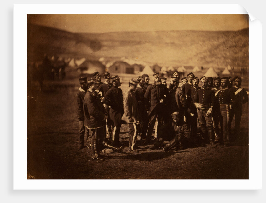 Colonel Doherty, officers & men of the 13th Light Dragoons, Crimean War by Roger Fenton