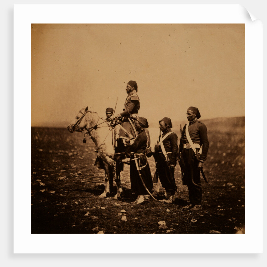 Ismail Pacha on horseback, with Turkish officers, Crimean War by Roger Fenton
