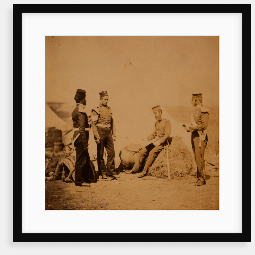 Captain Walker, 30th Regiment, reading general orders, Crimean War by Roger Fenton