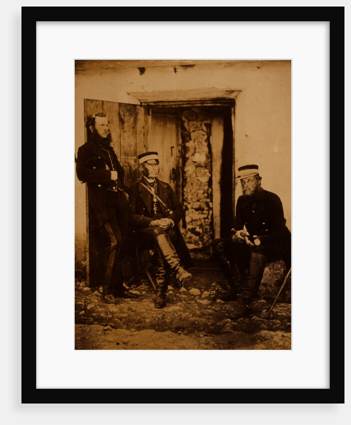 Major General Sir R. Dacres, Captain Hamley & Colonel Adye, Crimean War by Roger Fenton