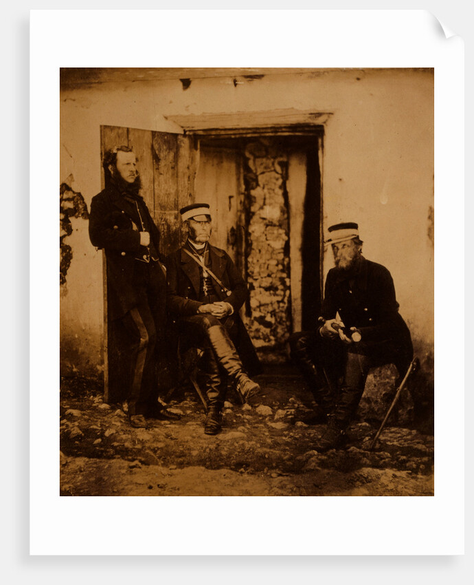 Major General Sir R. Dacres, Captain Hamley & Colonel Adye, Crimean War by Roger Fenton
