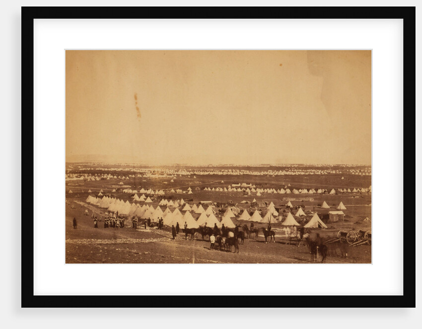 Looking towards Mackenzie's Heights, tents of the 33rd Regiment in the foreground, Crimean War by Roger Fenton