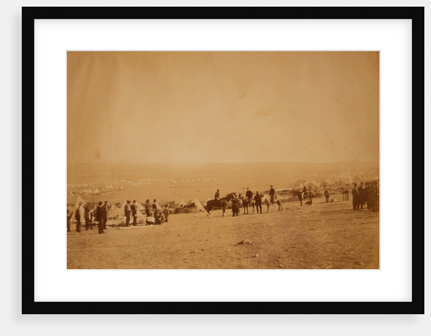 Looking towards Balaclava, Turkish camp in the distance to the right, Crimean War by Roger Fenton