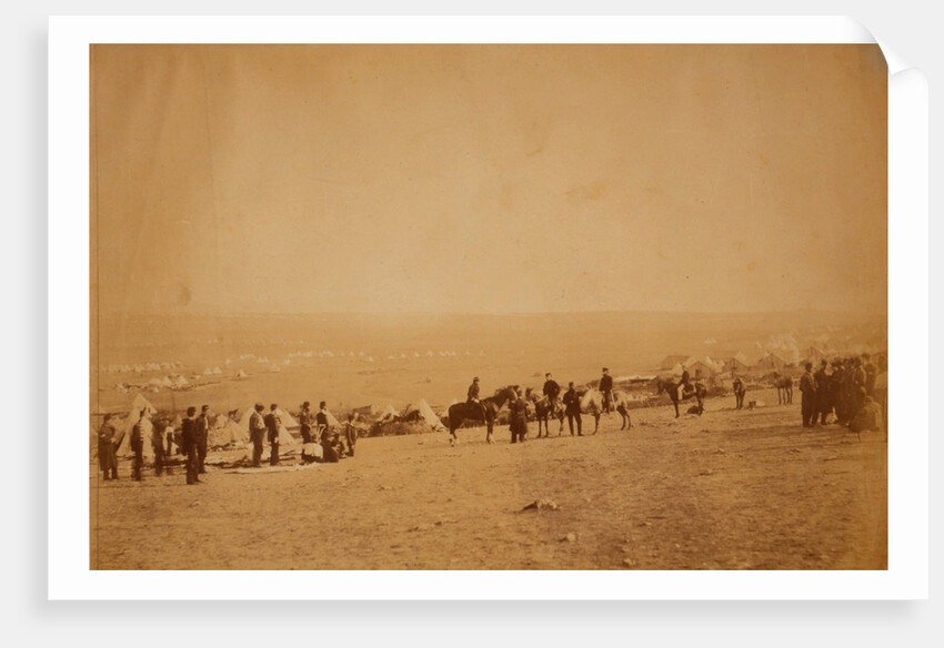 Looking towards Balaclava, Turkish camp in the distance to the right, Crimean War by Roger Fenton