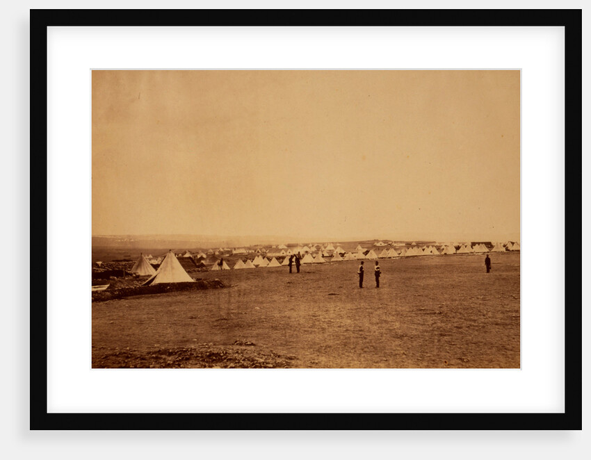 Looking towards St. George's Monastery, tents of the 4th Division in the foreground, Crimean War by Roger Fenton
